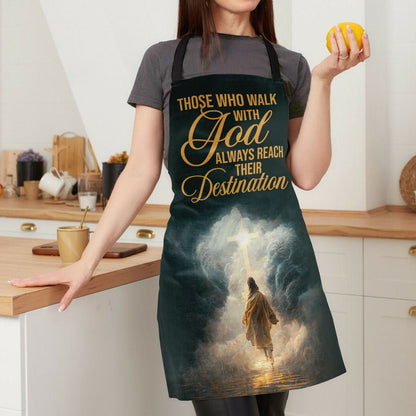 Walk With God - Inspirational Kitchen Apron for Faith