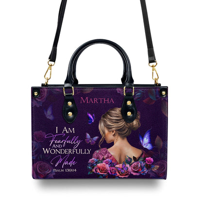 Fearfully and Wonderfully Made - Personalized Leather Handbag GMJSLB200024