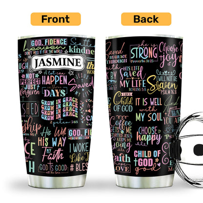 Bible Verse Inspirational Quotes - Personalized Stainless Steel Tumbler