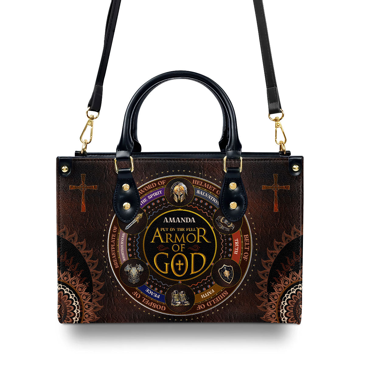 Armor Of God - Personalized Leather Handbag for Women GMJSLB200008