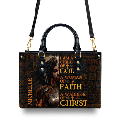 I Am A Child Of God - Personalized Leather Handbag - Gift for Women GMJSLB200026