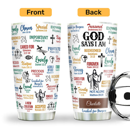 What God Says About You - Personalized Tumbler