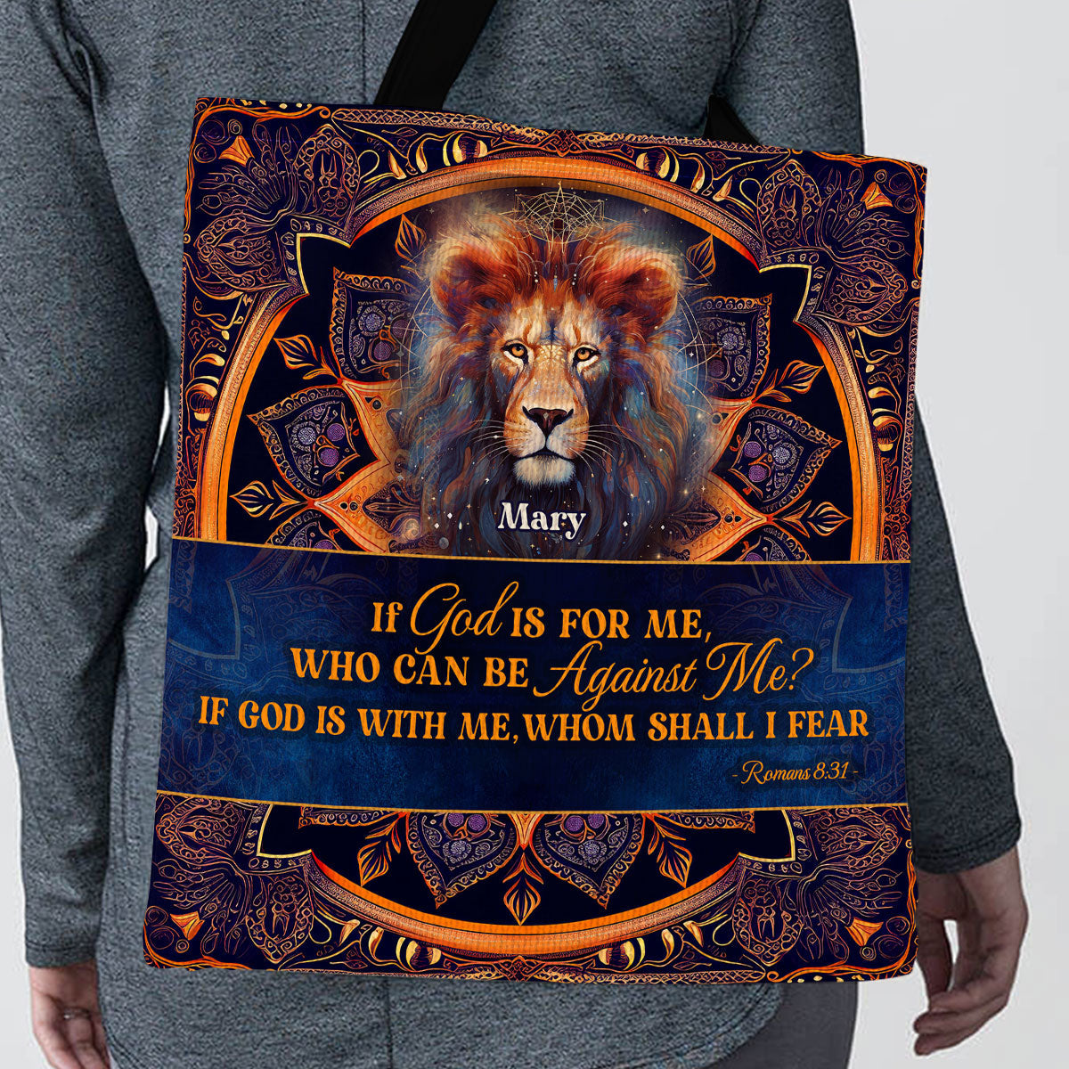 If God Is For Me - Personalized Christian Tote Bag GTTJS10028