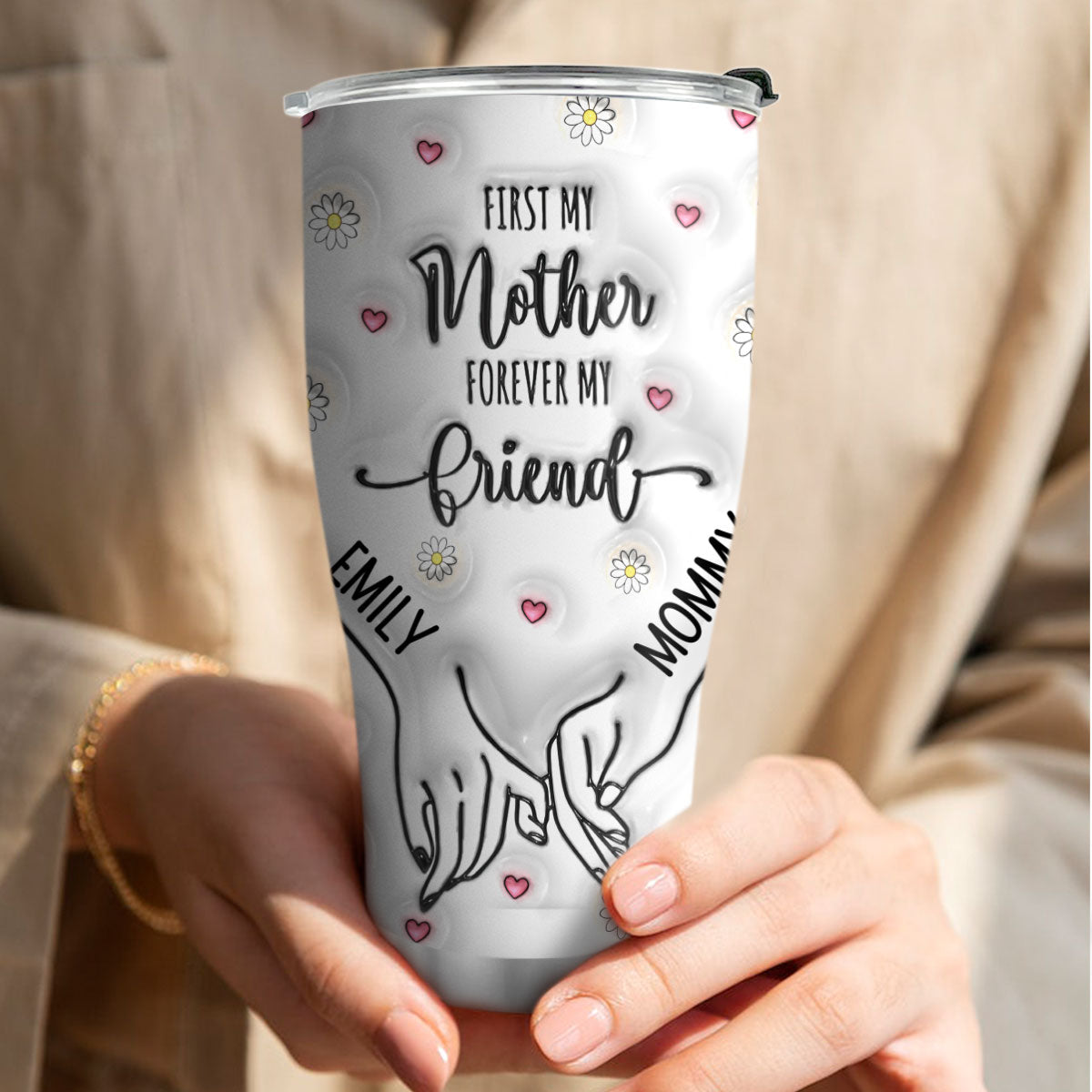 First My Mother Forever My Friend - Personalized Tumbler