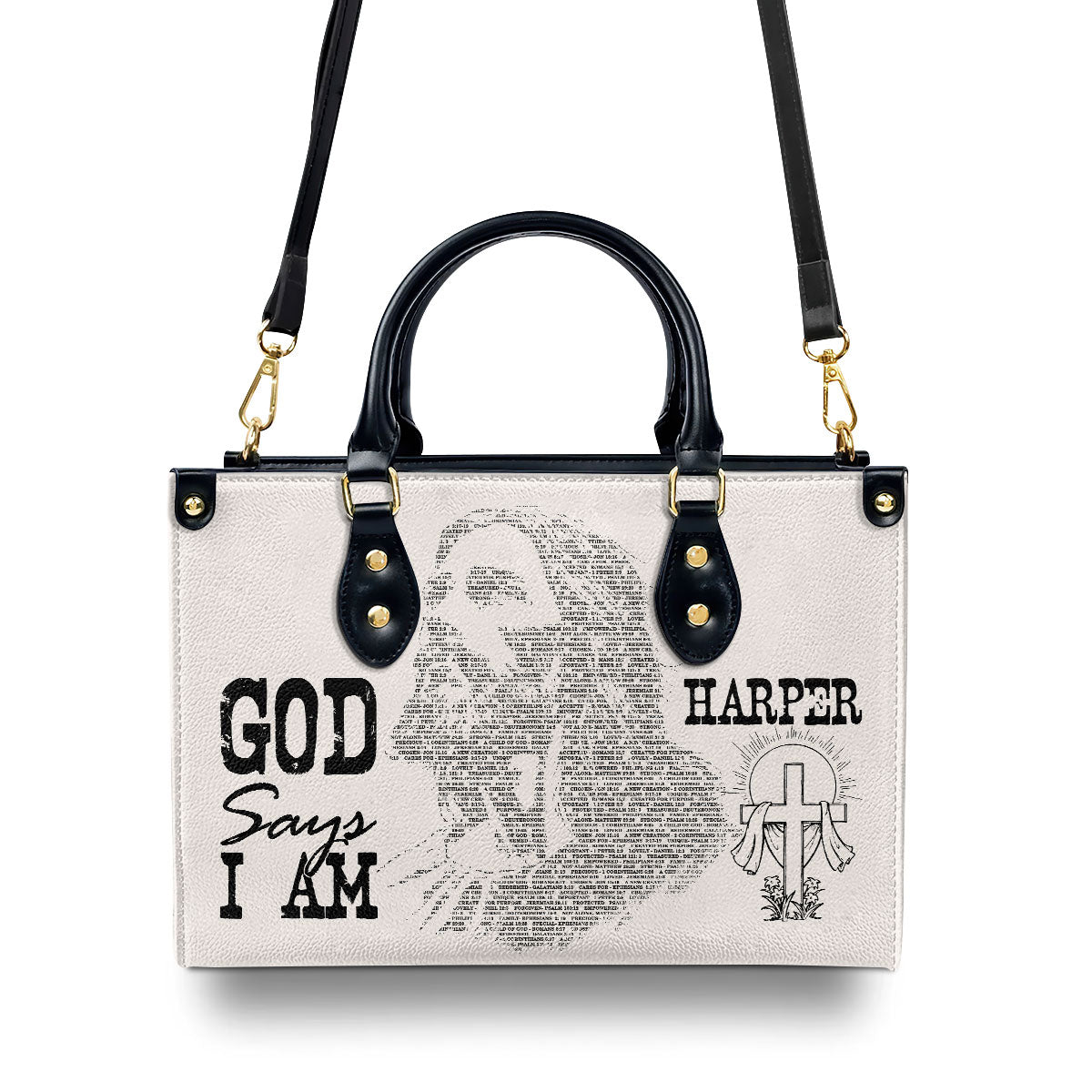 God Says I Am - Personalized Leather Handbag - Gift for Wife GMJSLB200102