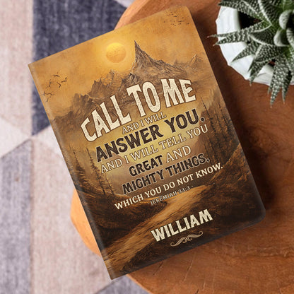 Call To Me - Personalized Leather Cover Notebook GMJSNB200097