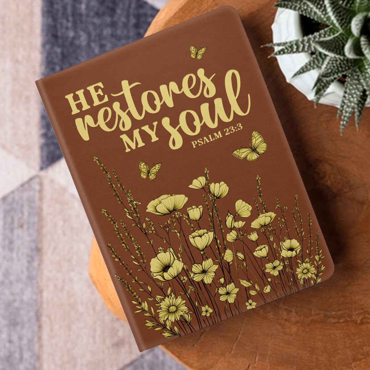 He Restores My Soul - Leather Cover Notebook GMJSNB200100
