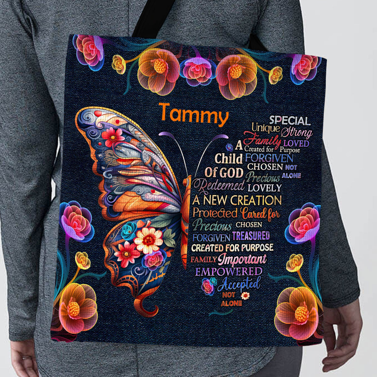 Jesus Spirit Gift for Women - Personalized Christian Tote Bag GTTJS10050