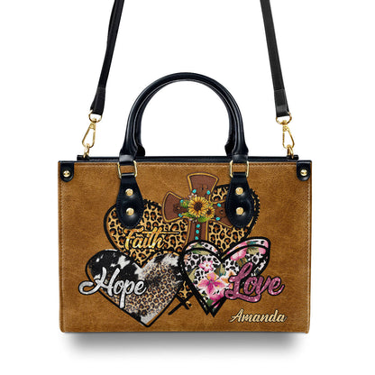 Faith in Action - Personalized Leather Handbag GMJSLB200032