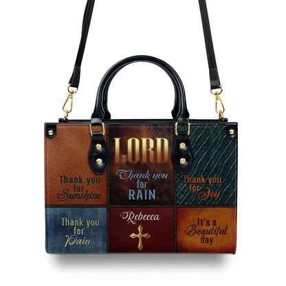 It's A Beautiful Day - Personalized Leather Handbag GMJSLB200024