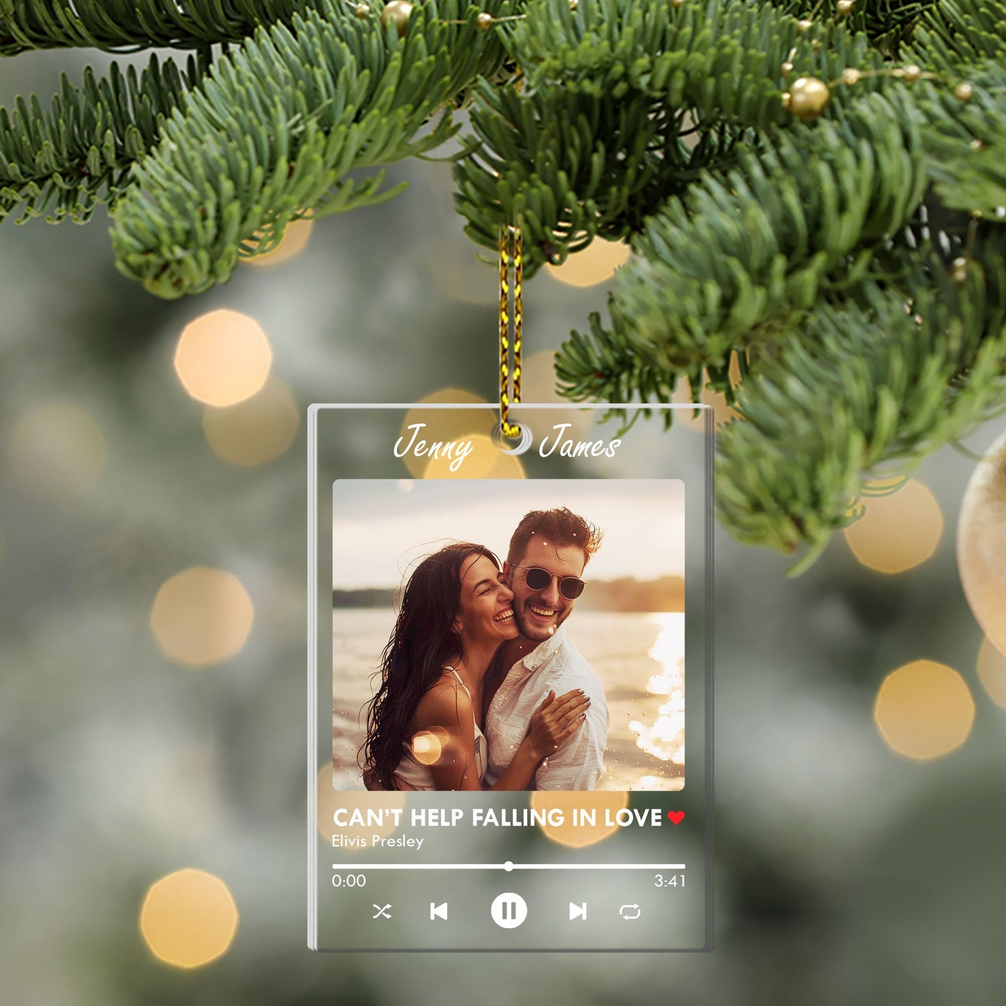 Favorite Song - Personalized Acrylic Ornament - Gift for Loved One GOJS10271