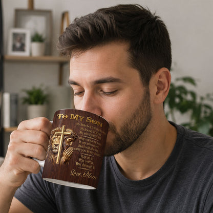 Christian Faith - Personalized Ceramic Coffee Mug for Son
