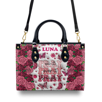 Faith Quote - Personalized Leather Handbag GMJSLB200100