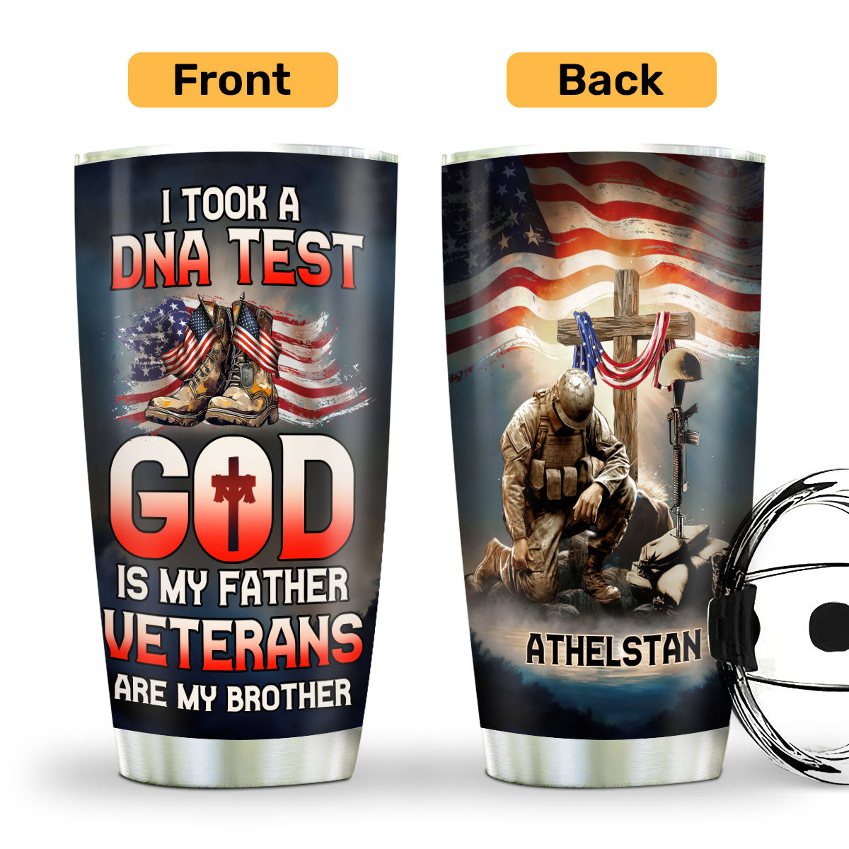 Veteran Gift - Personalized Stainless Steel Tumbler