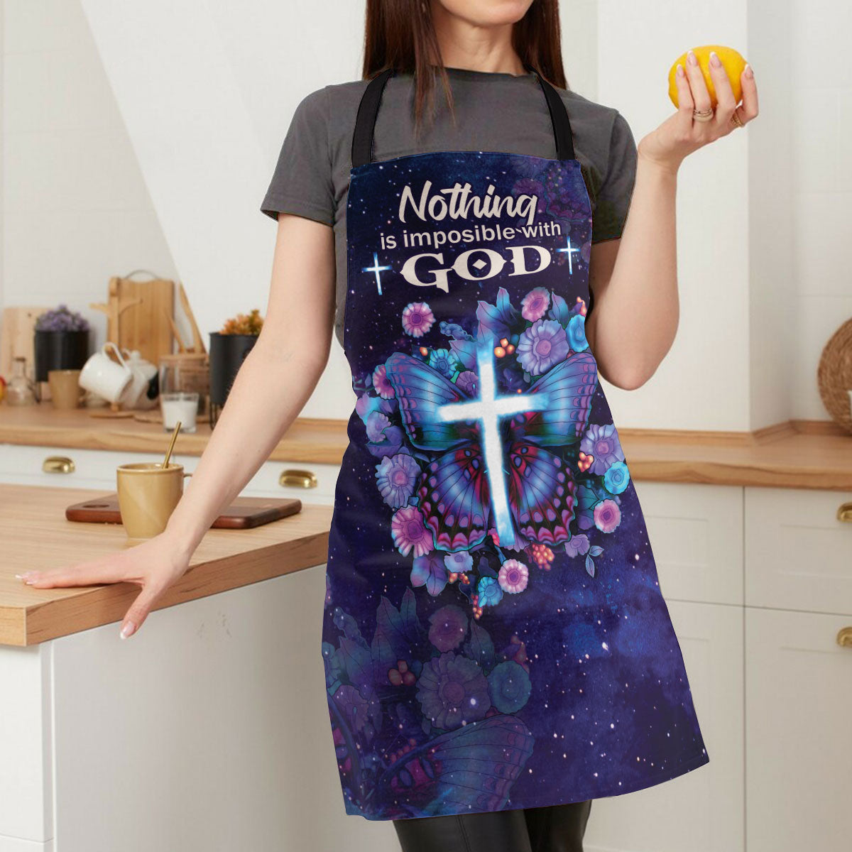 Nothing Is Impossible With God - Inspirational Apron