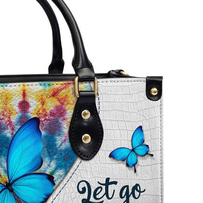 Let Go And Let God - Personalized Leather Handbag GMJSLB200102