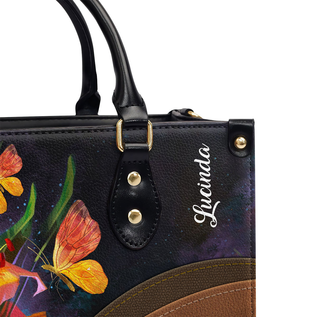 Because He Lives - Personalized Leather Handbag GMJSLB200096