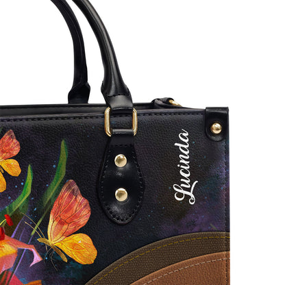 Because He Lives - Personalized Leather Handbag GMJSLB200096
