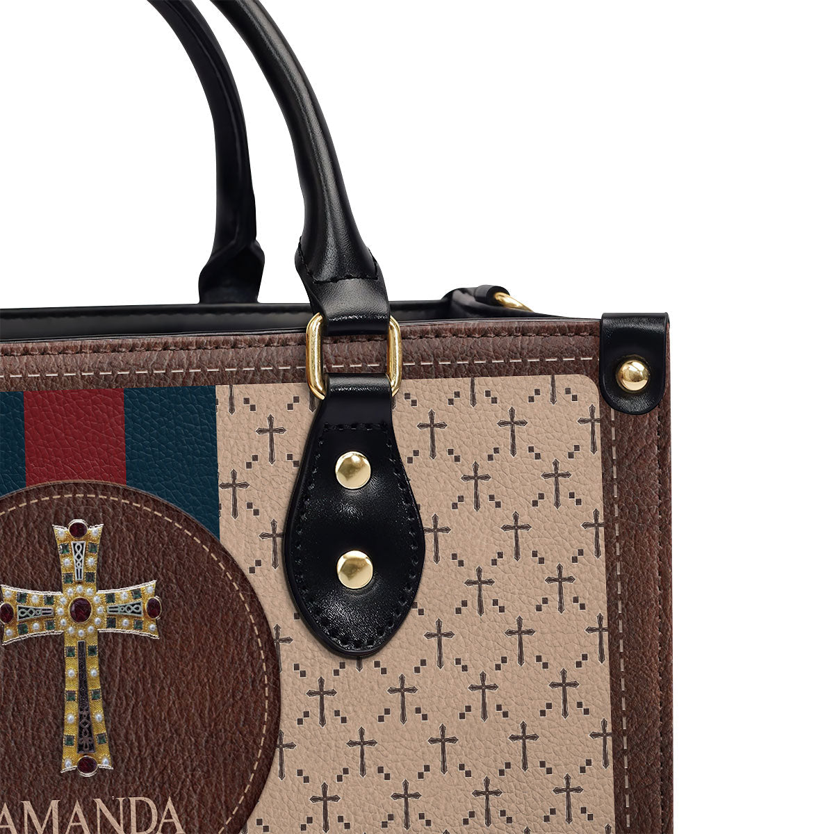 I Am Blessed - Personalized Leather Handbag GMJSLB200104