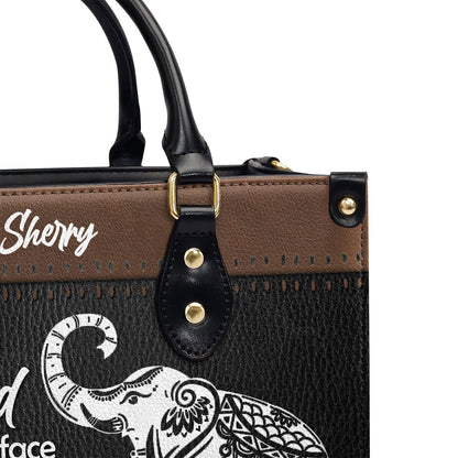 May The Lord Shine On You - Personalized Leather Handbag GMJSLB200099