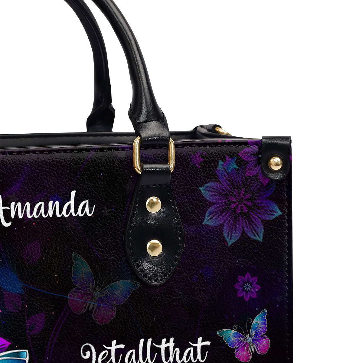 Let All You Do Be Done In Love - Personalized Leather Handbag GMJSLB200078