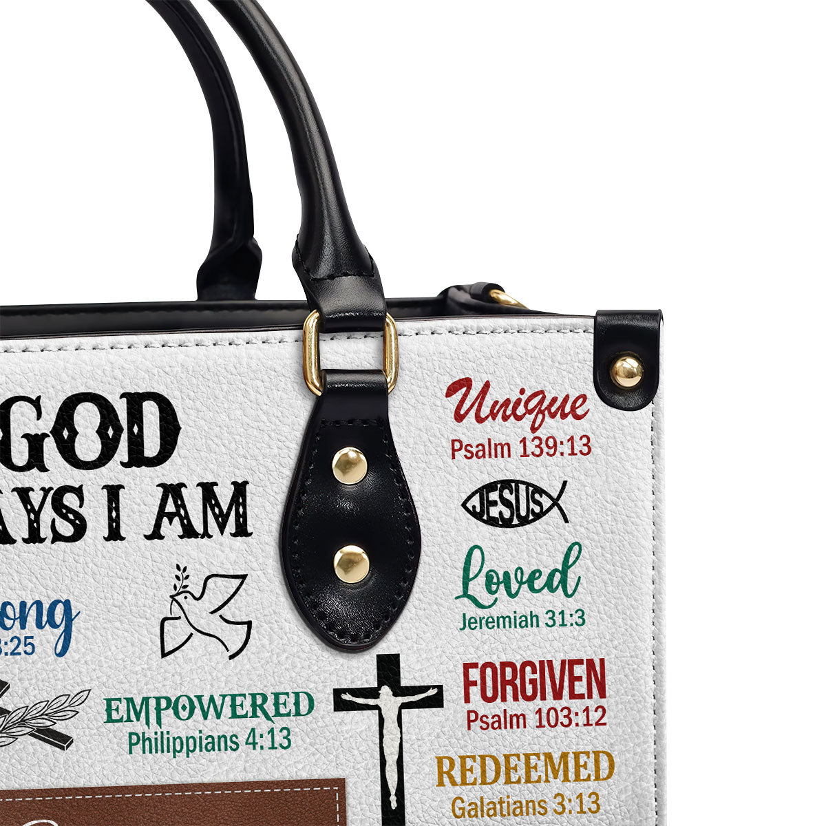 Inspirational Quote - Personalized Leather Bible Cover GMJSLB200002