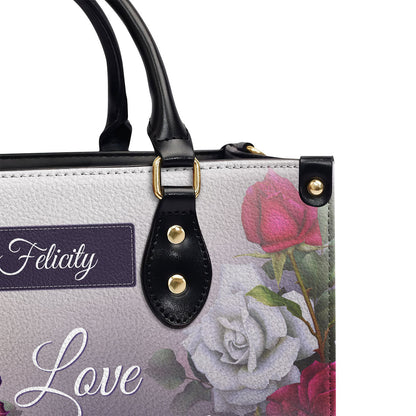 Love Is A Gift From God - Personalized Leather Handbag GMJSLB200060