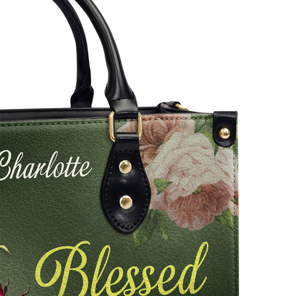 Blessed Are The Pure In Heart - Personalized Leather Handbag GMJSLB200070