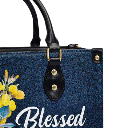 Blessed Are The Pure In Heart - Personalized Leather Handbag GMJSLB200069