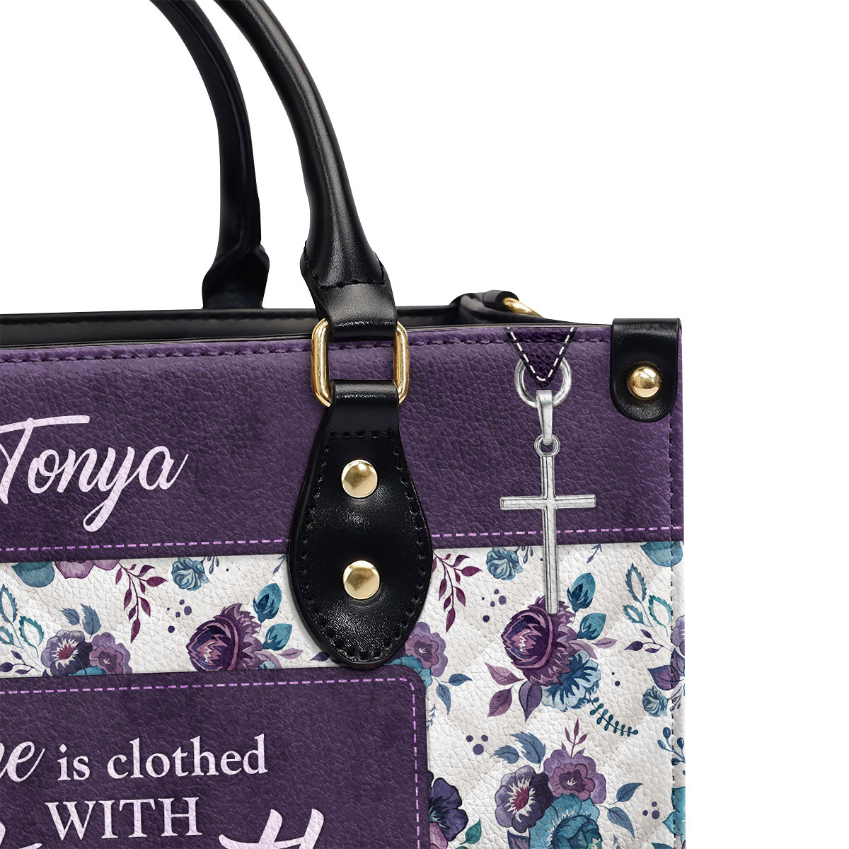 Faith Quote - Personalized Leather Handbag for Women GMJSLB200051