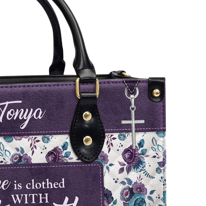 Faith Quote - Personalized Leather Handbag for Women GMJSLB200051