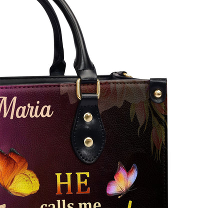 He Calls Me Beautiful - Personalized Leather Handbag GMJSLB200085