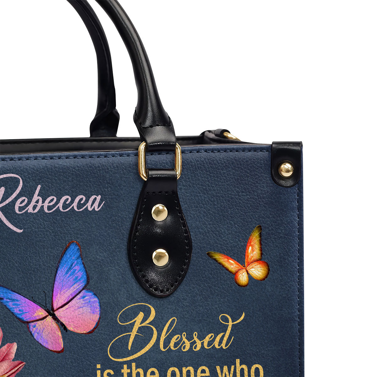 Blessed Is The Woman Who Trusts In The Lord - Personalized Leather Handbag GMJSLB200082