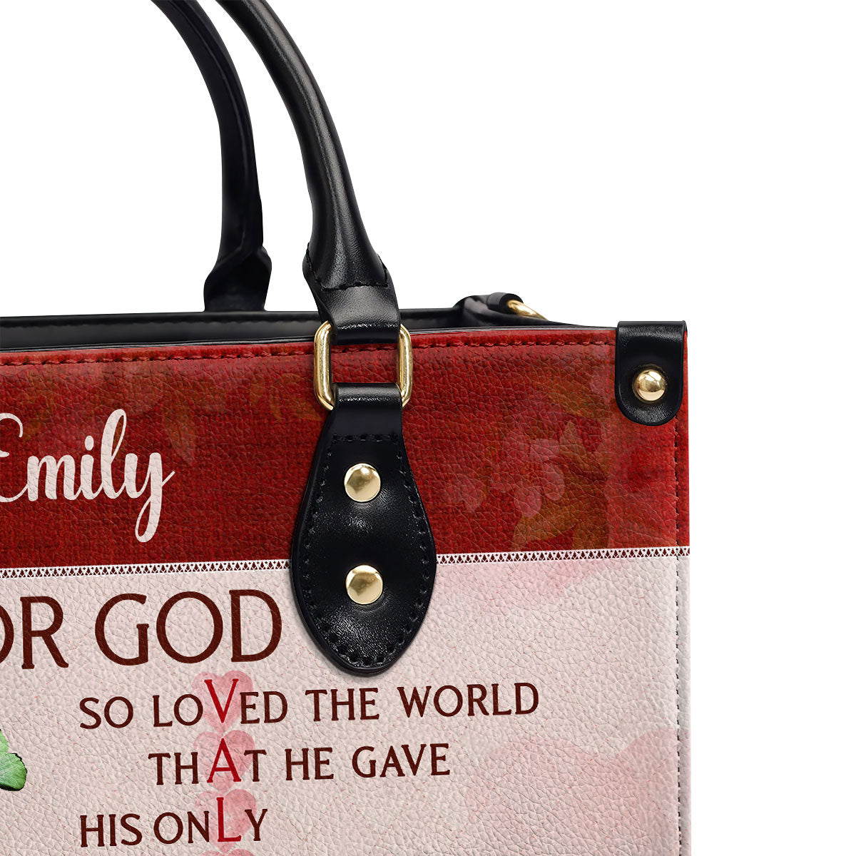 John 3:16 Gift for Women - Personalized Leather Handbag GMJSLB200067
