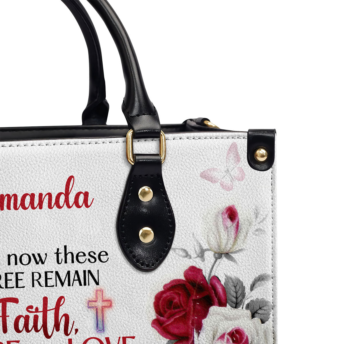 Corinthians 13:13 Inspirational Bag - Personalized Leather Handbag GMJSLB200066