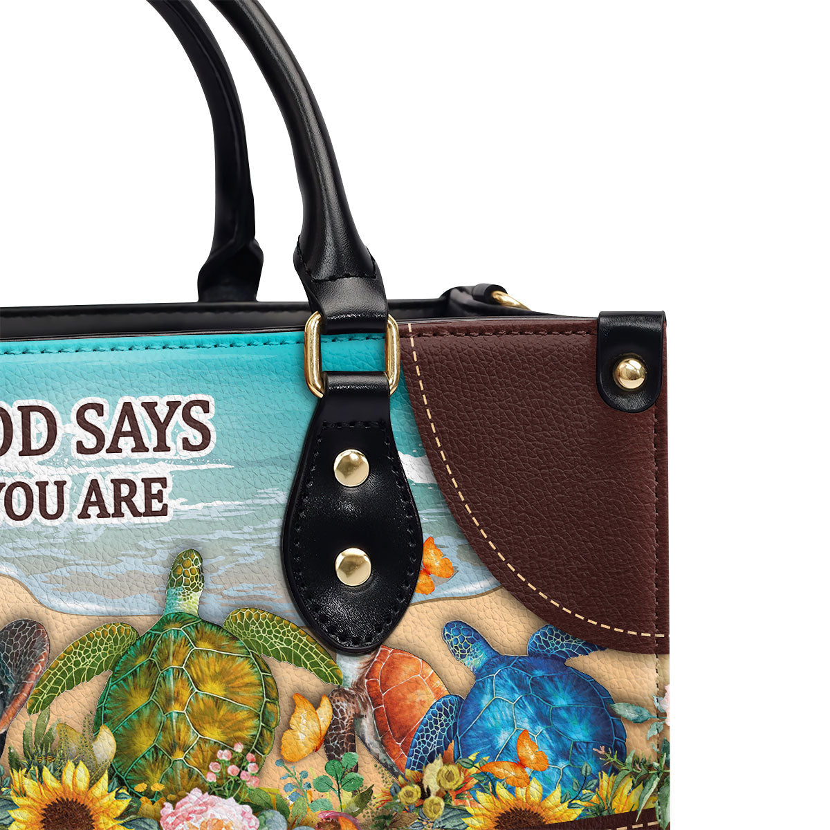 God Says You Are Lovely - Personalized Leather Handbag GMJSLB200098