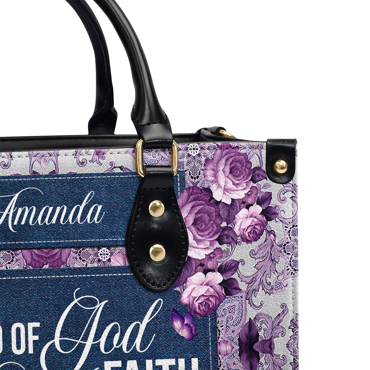 Jesuspirit A Child Of God - Personalized Leather Handbag GMJSLB200092
