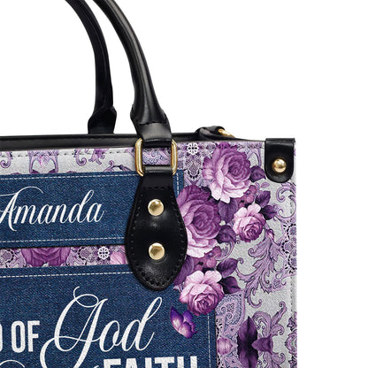 Jesuspirit A Child Of God - Personalized Leather Handbag GMJSLB200092