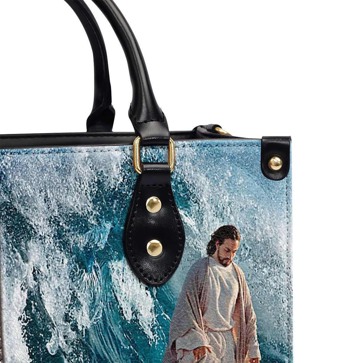 Walk By Faith Even I Cannot See - Personalized Leather Handbag GMJSLB200093