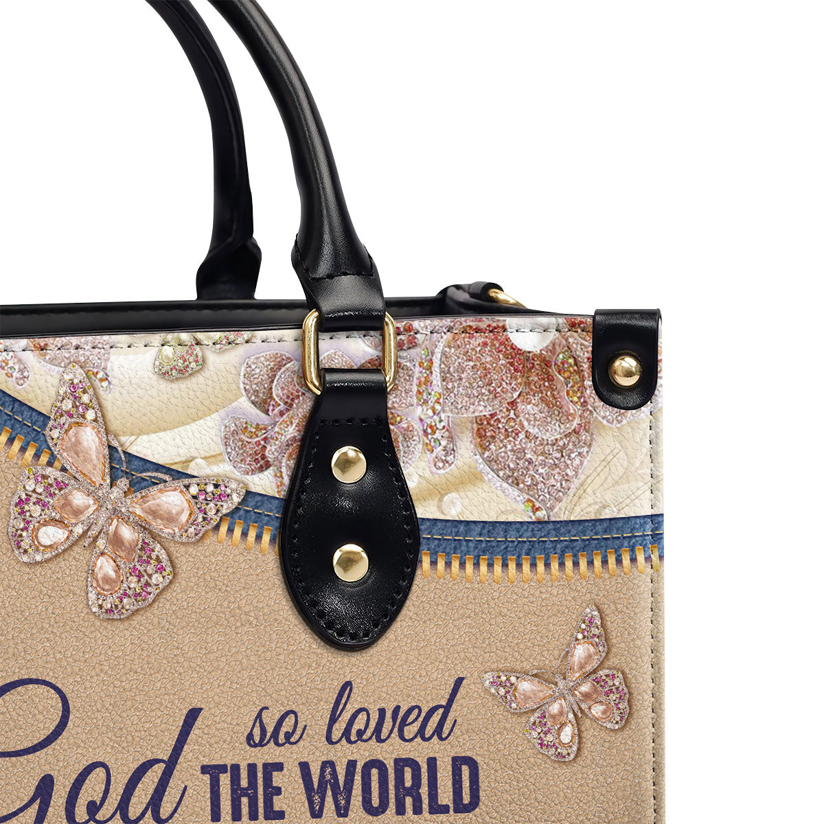 For God So Loved The World - Personalized Leather Handbag - Gift For Her GMJSLB200102