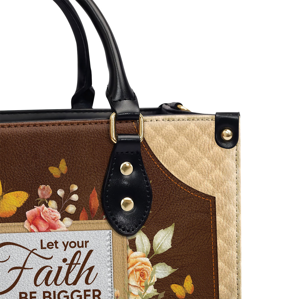 Let Your Faith Be Bigger - Personalized Leather Handbag GMJSLB200101