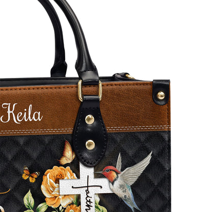 I Will Bless The Lord At All Times - Personalized Leather Handbag GMJSLB200082