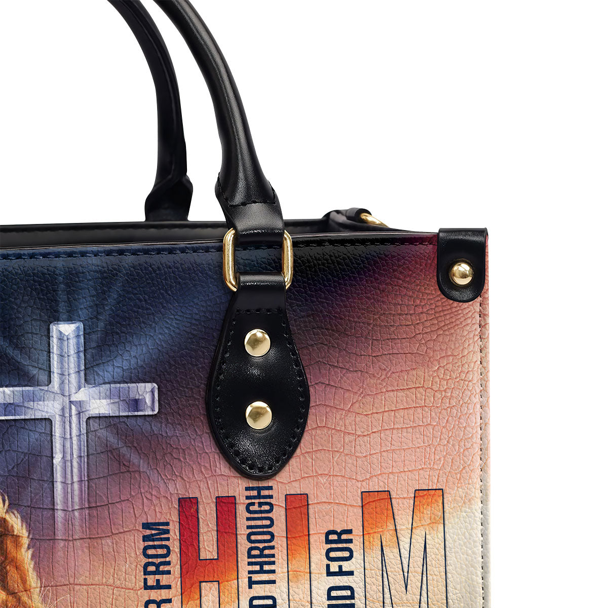 To Him Be The Glory Forever - Personalized Leather Handbag GMJSLB200121