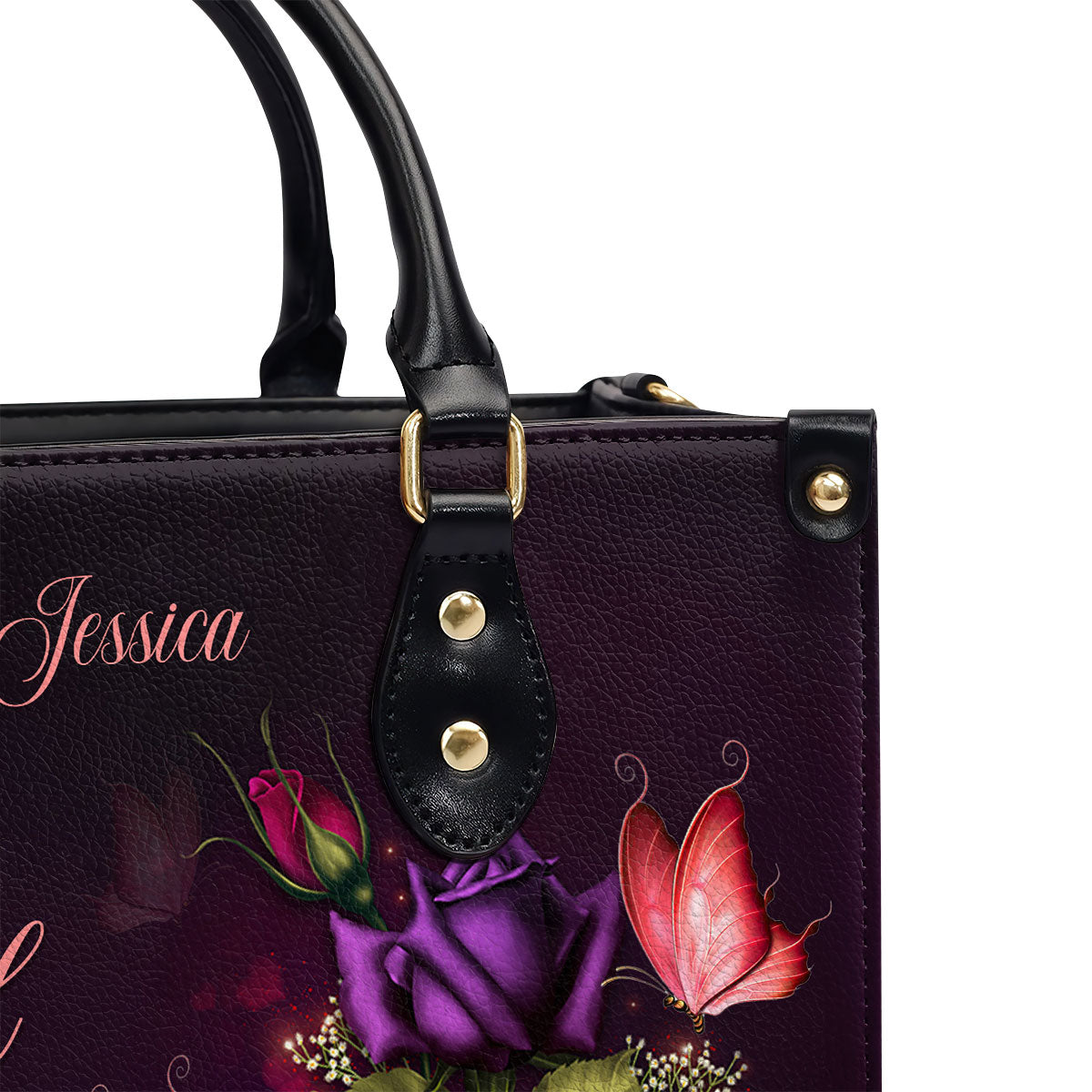 Blessed Are The Pure In Heart - Personalized Leather Handbag GMJSLB200081