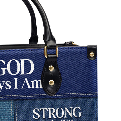 God Says You Are - Personalized Leather Handbag GMJSLB200037