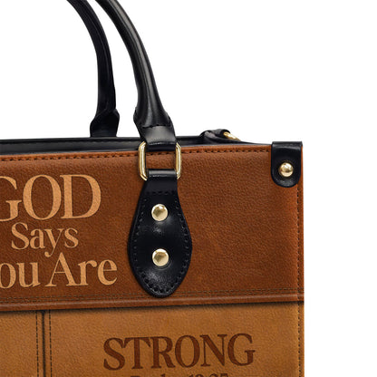 God Says I Am - Personalized Leather Handbag - Christian Faithful Accessories GMJSLB200038
