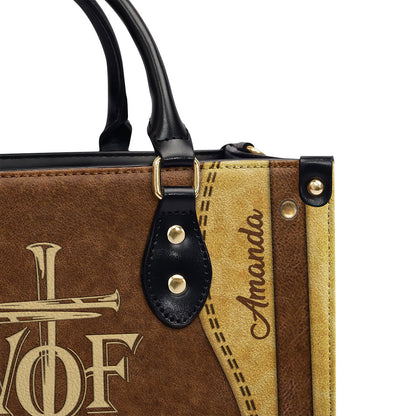 Woman of Faith - Personalized Leather Handbag GMJSLB200081