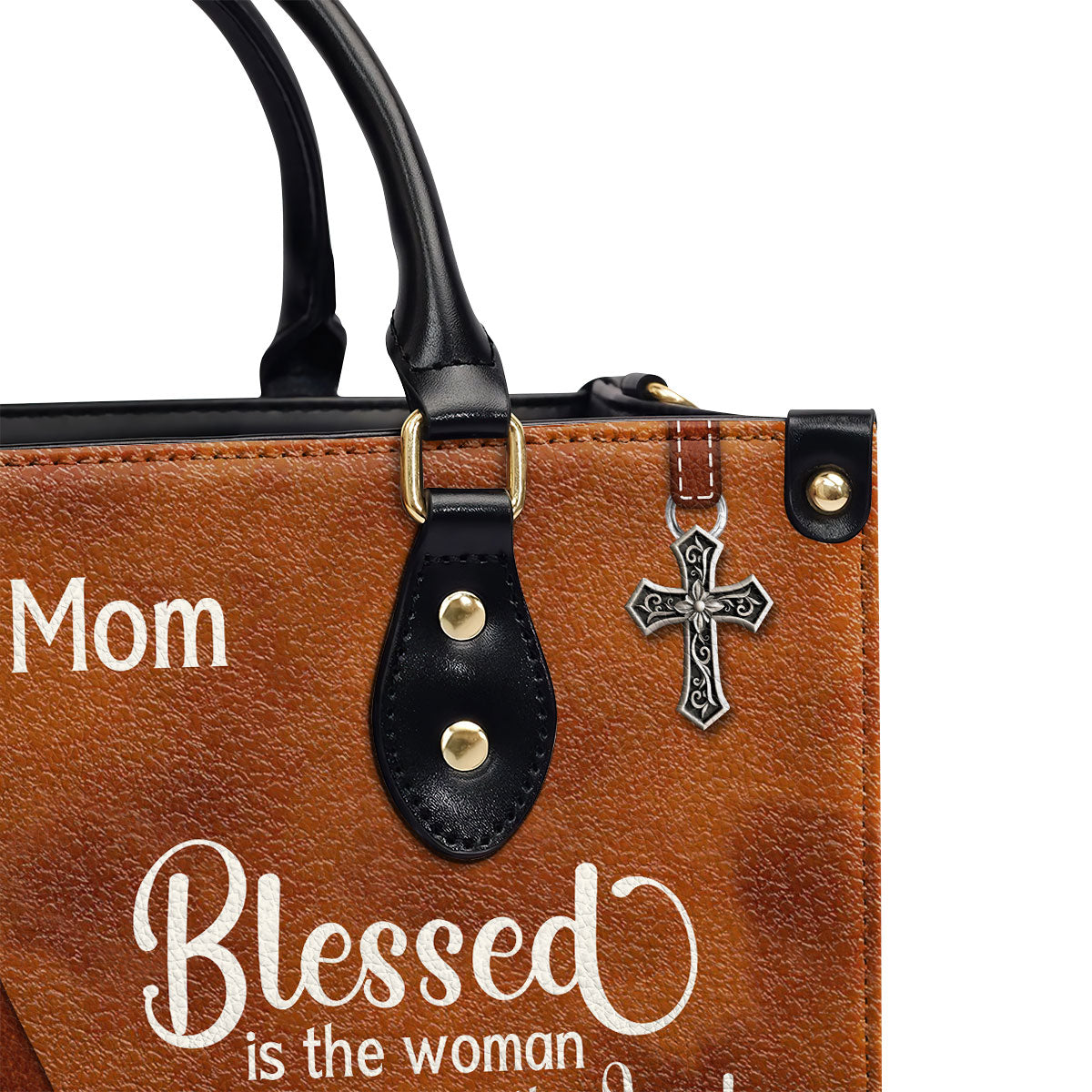 Blessed Is The Woman Who Trusts In The Lord - Personalized Leather Handbag GMJSLB200090