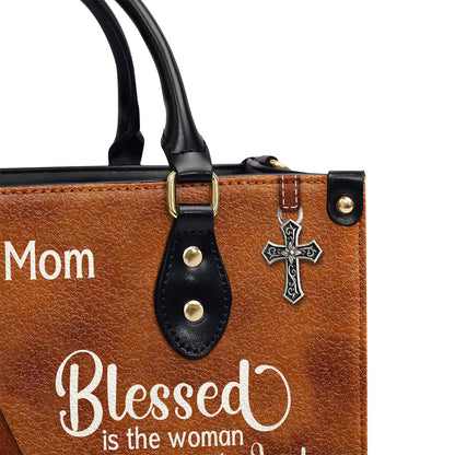 Blessed Is The Woman Who Trusts In The Lord - Personalized Leather Handbag GMJSLB200090