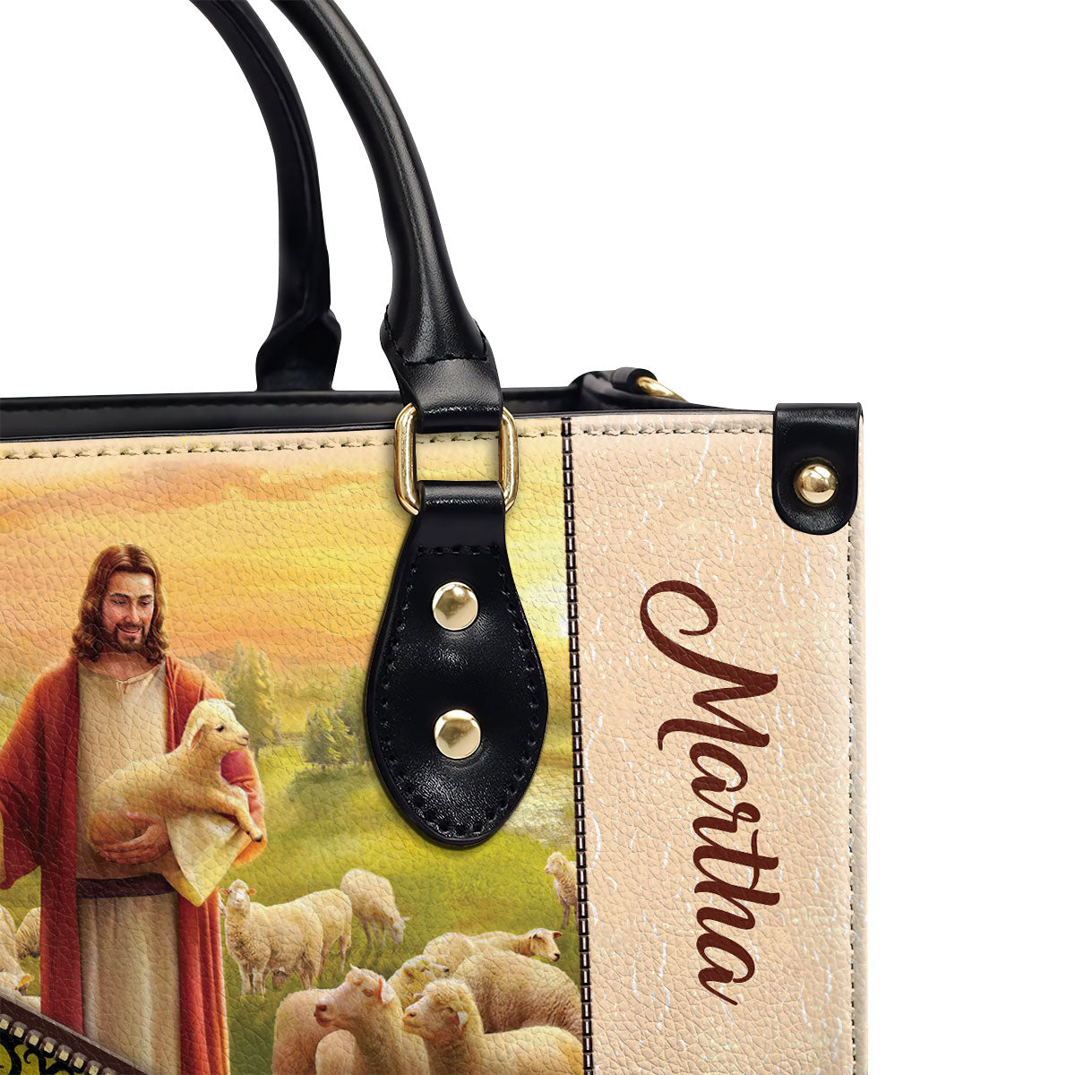 The Lord Is My Shepherd - Personalized Leather Handbag GMJSLB200088